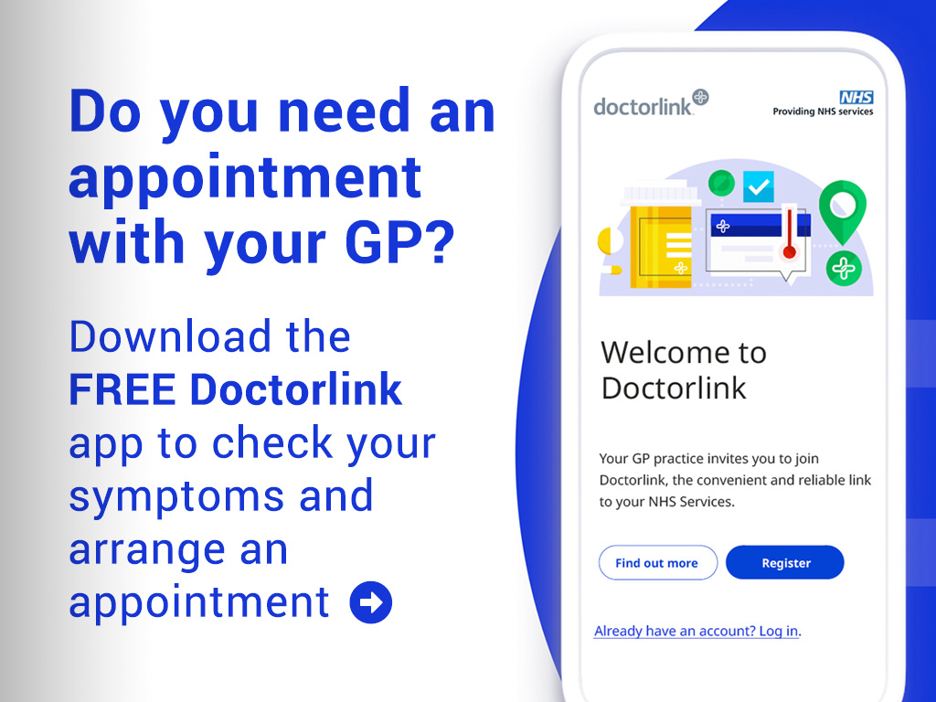 Download the FREE Doctorlink app to check your symptoms and arrange an appointment
